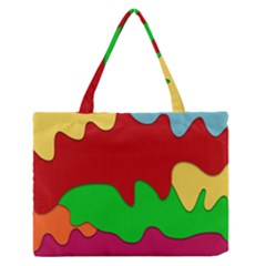 Liquid Forms Water Background Zipper Medium Tote Bag