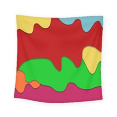 Liquid Forms Water Background Square Tapestry (small)