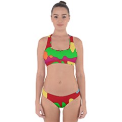 Liquid Forms Water Background Cross Back Hipster Bikini Set