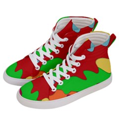 Liquid Forms Water Background Women s Hi-top Skate Sneakers