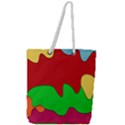 Liquid Forms Water Background Full Print Rope Handle Tote (Large) View1