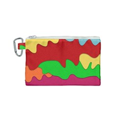 Liquid Forms Water Background Canvas Cosmetic Bag (small)