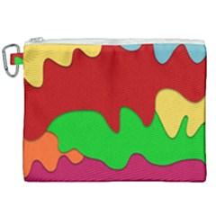 Liquid Forms Water Background Canvas Cosmetic Bag (xxl)