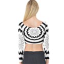 Mandala Long Sleeve Crop Top View2