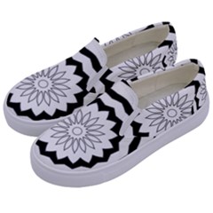 Mandala Kids  Canvas Slip Ons by HermanTelo