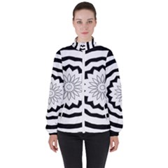 Mandala Women s High Neck Windbreaker by HermanTelo