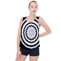 Mandala Bubble Hem Chiffon Tank Top