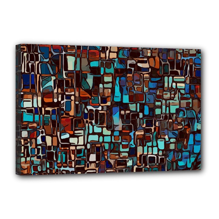 Mosaic Abstract Canvas 18  x 12  (Stretched)