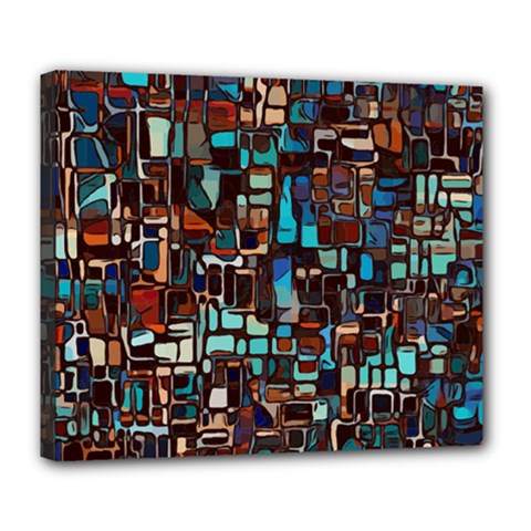 Mosaic Abstract Deluxe Canvas 24  X 20  (stretched)