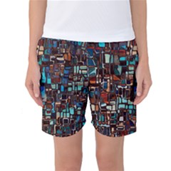 Mosaic Abstract Women s Basketball Shorts