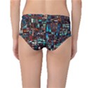 Mosaic Abstract Mid-Waist Bikini Bottoms View2