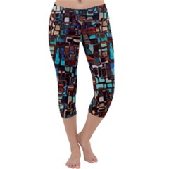 Mosaic Abstract Capri Yoga Leggings