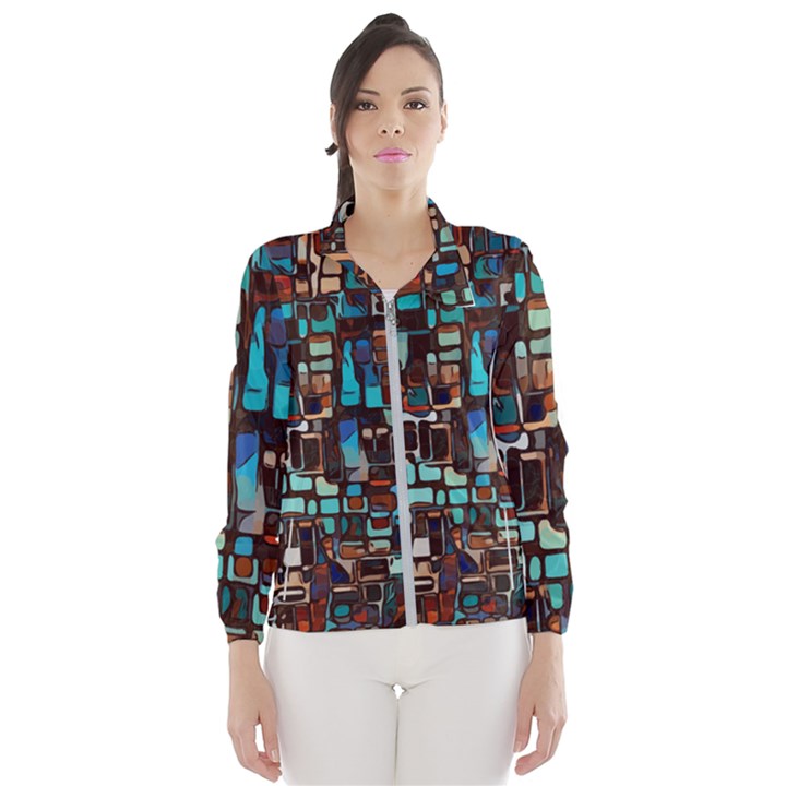 Mosaic Abstract Women s Windbreaker