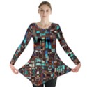 Mosaic Abstract Long Sleeve Tunic  View1