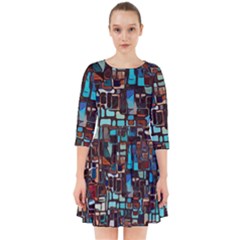 Mosaic Abstract Smock Dress