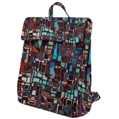 Mosaic Abstract Flap Top Backpack