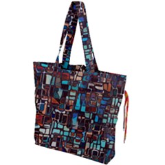 Mosaic Abstract Drawstring Tote Bag