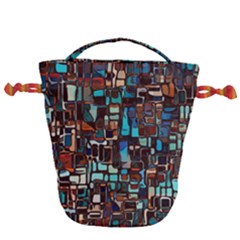 Mosaic Abstract Drawstring Bucket Bag