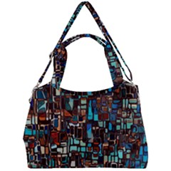 Mosaic Abstract Double Compartment Shoulder Bag