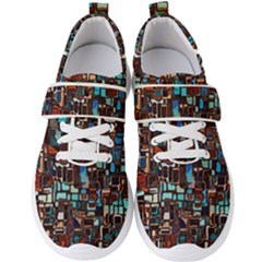 Mosaic Abstract Men s Velcro Strap Shoes