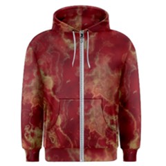 Marble Red Yellow Background Men s Zipper Hoodie