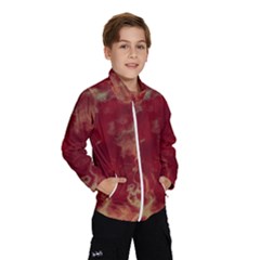 Marble Red Yellow Background Kids  Windbreaker