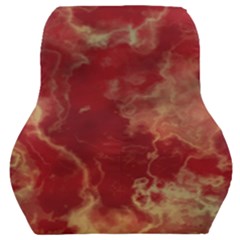 Marble Red Yellow Background Car Seat Back Cushion  by HermanTelo