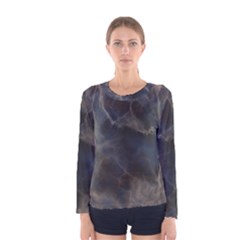 Marble Surface Texture Stone Women s Long Sleeve Tee