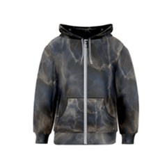 Marble Surface Texture Stone Kids  Zipper Hoodie by HermanTelo