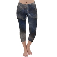 Marble Surface Texture Stone Capri Winter Leggings 