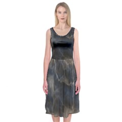 Marble Surface Texture Stone Midi Sleeveless Dress by HermanTelo