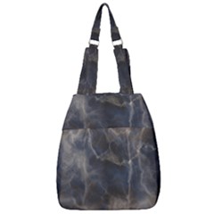 Marble Surface Texture Stone Center Zip Backpack