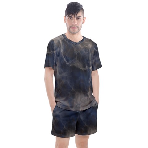 Marble Surface Texture Stone Men s Mesh Tee And Shorts Set by HermanTelo