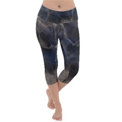 Marble Surface Texture Stone Lightweight Velour Capri Yoga Leggings