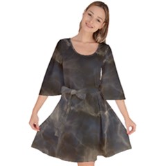 Marble Surface Texture Stone Velour Kimono Dress by HermanTelo