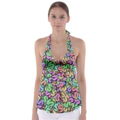 Money Currency Rainbow Babydoll Tankini Top