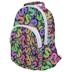 Money Currency Rainbow Rounded Multi Pocket Backpack by HermanTelo