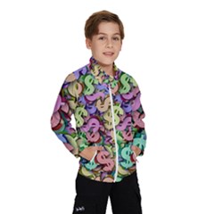 Money Currency Rainbow Kids  Windbreaker by HermanTelo