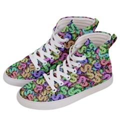 Money Currency Rainbow Men s Hi-top Skate Sneakers by HermanTelo