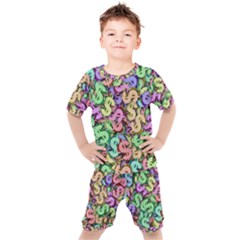 Money Currency Rainbow Kids  Tee And Shorts Set by HermanTelo