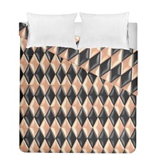 Metallic Diamond Design Black Duvet Cover Double Side (full/ Double Size)