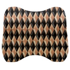 Metallic Diamond Design Black Velour Head Support Cushion