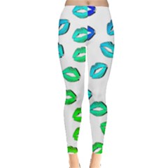 Kiss Mouth Lips Colors Leggings  by HermanTelo