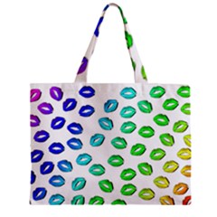 Kiss Mouth Lips Colors Zipper Mini Tote Bag