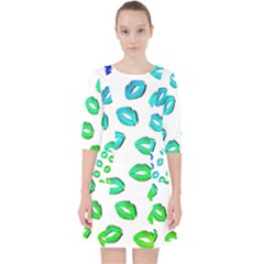 Kiss Mouth Lips Colors Pocket Dress by HermanTelo