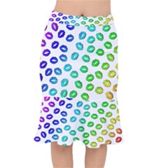 Kiss Mouth Lips Colors Mermaid Skirt