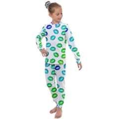 Kiss Mouth Lips Colors Kids  Long Sleeve Set  by HermanTelo