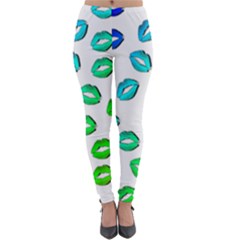 Kiss Mouth Lips Colors Lightweight Velour Leggings by HermanTelo