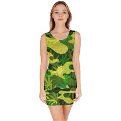 Marijuana Camouflage Cannabis Drug Bodycon Dress