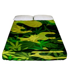 Marijuana Camouflage Cannabis Drug Fitted Sheet (king Size)